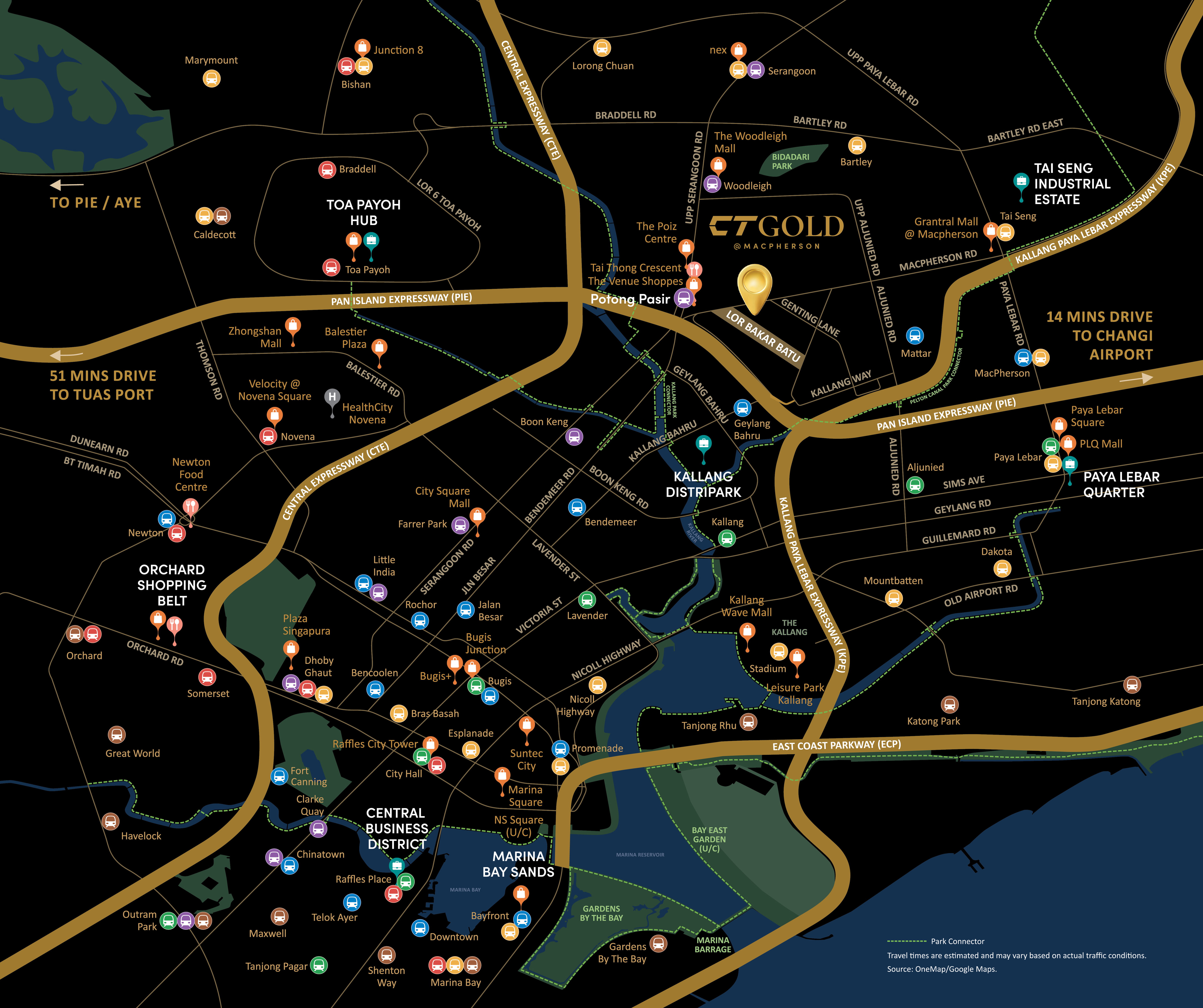 CT Gold @ Macpherson location map